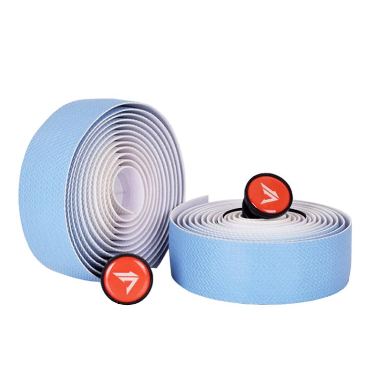 FMFXTRA F258 1pair Road Bike Handlebar Strap Anti-Slip Breathable Gradient Handlebar Tape(White Blue) by FMFXTRA