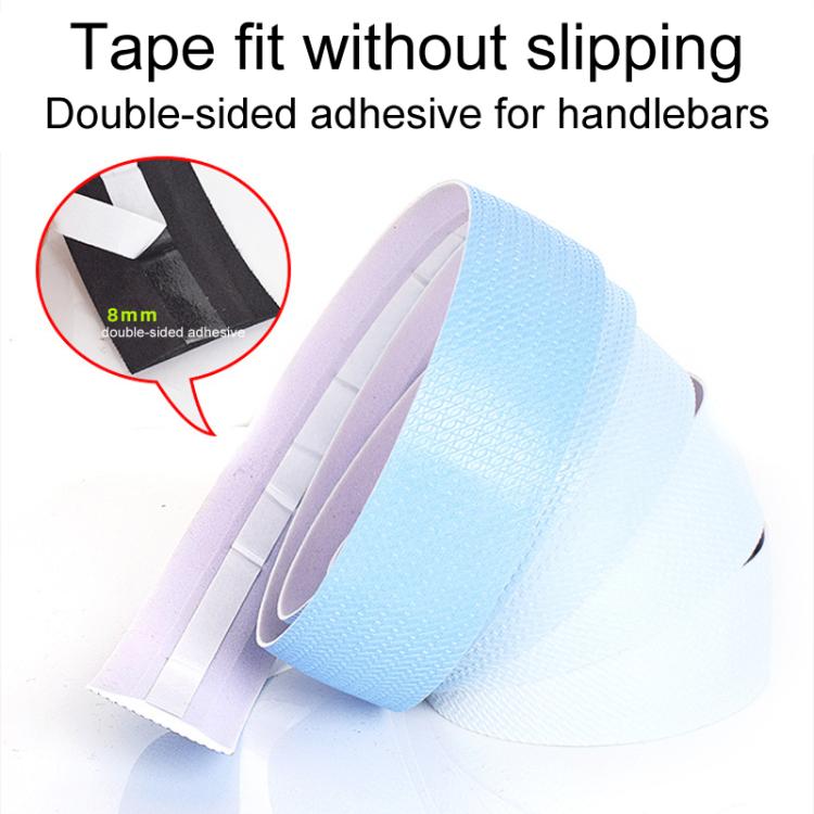 FMFXTRA F258 1pair Road Bike Handlebar Strap Anti-Slip Breathable Gradient Handlebar Tape(White Blue) by FMFXTRA