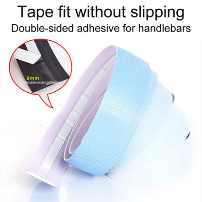 FMFXTRA F258 1pair Road Bike Handlebar Strap Anti-Slip Breathable Gradient Handlebar Tape(White Blue) by FMFXTRA