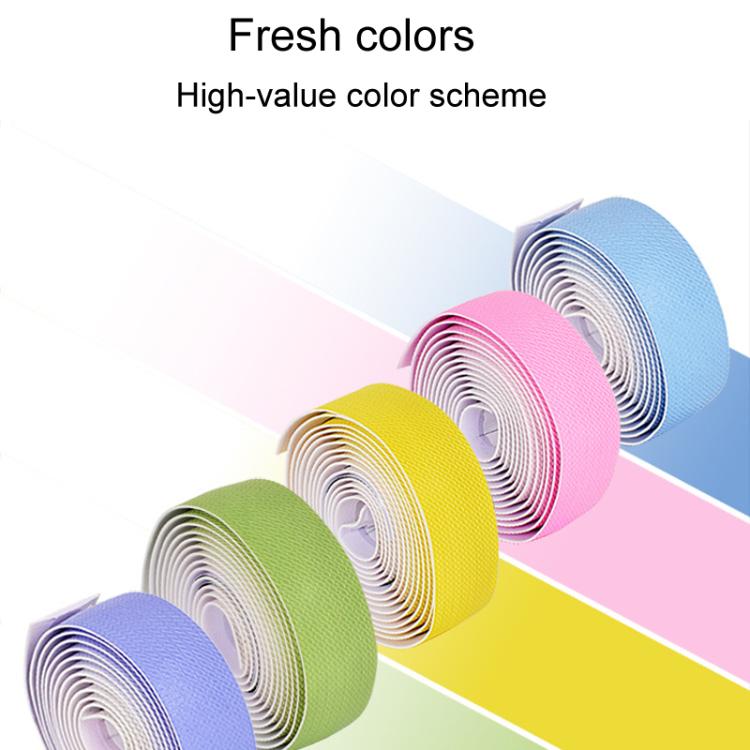 FMFXTRA F258 1pair Road Bike Handlebar Strap Anti-Slip Breathable Gradient Handlebar Tape(White Pink) by FMFXTRA