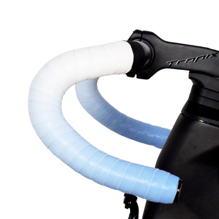 FMFXTRA F258 1pair Road Bike Handlebar Strap Anti-Slip Breathable Gradient Handlebar Tape(White Blue) by FMFXTRA