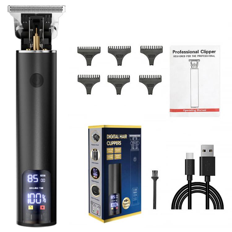 Rechargeable Haircut Kit Hair Clippers For Men - Zero Blade Trimmer For Vintage Oil Head & Bald Head Styles(Black) by bashfashion