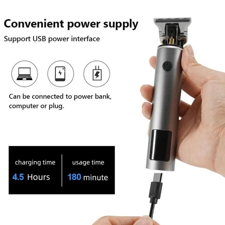 Rechargeable Haircut Kit Hair Clippers For Men - Zero Blade Trimmer For Vintage Oil Head & Bald Head Styles(Black) by bashfashion