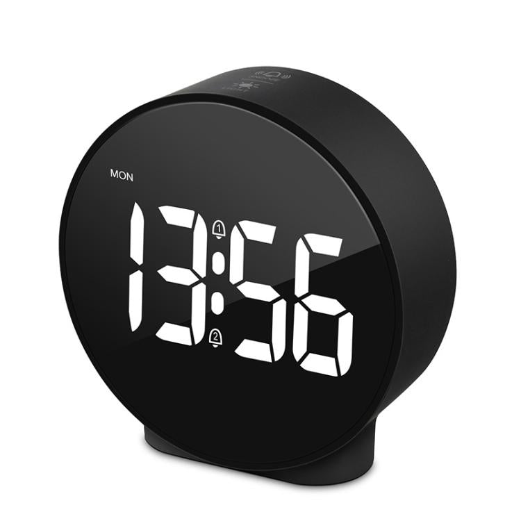 EDUP EH-8816 Simple Digital Electronic Clock Night Light Battery Plug-in Dual Power Mode Alarm Clock(Black Case White Letter) by EDUP