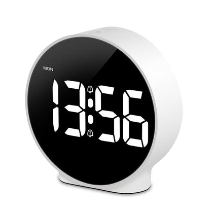 EDUP EH-8816 Simple Digital Electronic Clock Night Light Battery Plug-in Dual Power Mode Alarm Clock(White Case White Letter) by EDUP
