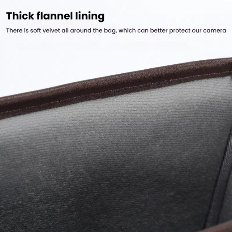 Cwatcun D185 Medium Shoulder Leisure Camera Bag Vintage PU Waterproof Micro SLR Camera Storage Bag(Brown) by Cwatcun