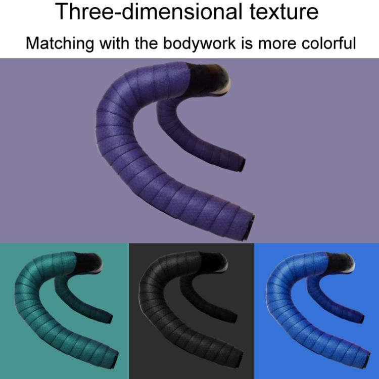 FMFXTRA F233 1pair Road Bicycle Handlebar Strap PU Stretchy And Shock-Absorbing Wrap-Around Tape(Blue) by FMFXTRA