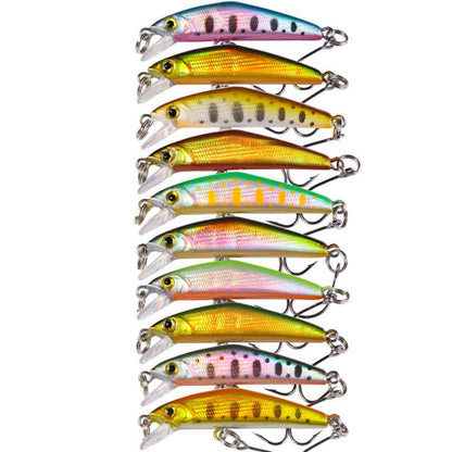 10colors / Box HENGJIA MI171 4.3cm-1.6g Sinking Road Runner Warbler Bait Outdoor Fishing Single Hook False Lure by HENGJIA