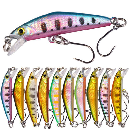 10colors / Box HENGJIA MI171 4.3cm-1.6g Sinking Road Runner Warbler Bait Outdoor Fishing Single Hook False Lure by HENGJIA
