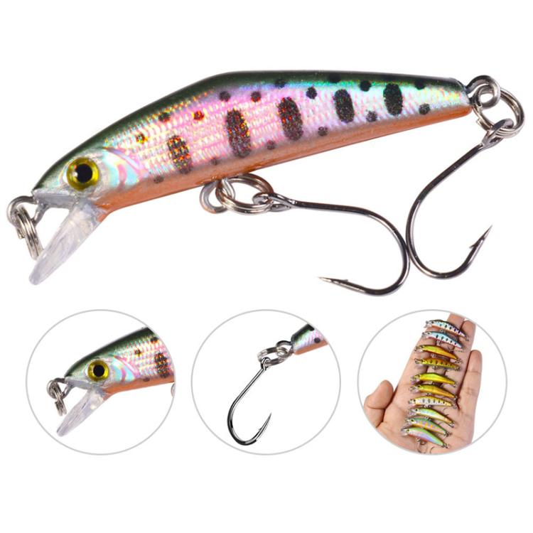 10colors / Box HENGJIA MI171 4.3cm-1.6g Sinking Road Runner Warbler Bait Outdoor Fishing Single Hook False Lure by HENGJIA