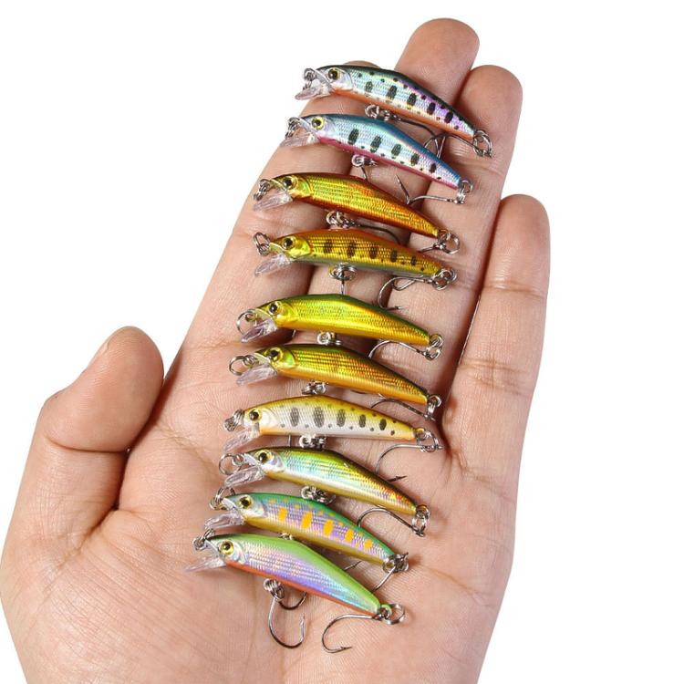 10colors / Box HENGJIA MI171 4.3cm-1.6g Sinking Road Runner Warbler Bait Outdoor Fishing Single Hook False Lure by HENGJIA