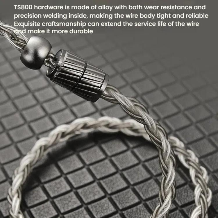 CVJ TS800 Eight Strands Copper Silver Plated Interchangeable Audio Plugs Headphone Upgrade Cable, Style: Type-C 0.75mm by CVJ