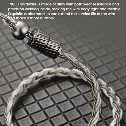 CVJ TS800 Eight Strands Copper Silver Plated Interchangeable Audio Plugs Headphone Upgrade Cable, Style: Type-C S Pin by CVJ