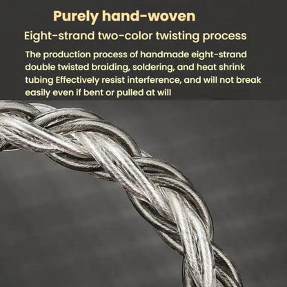 CVJ TS800 Eight Strands Copper Silver Plated Interchangeable Audio Plugs Headphone Upgrade Cable, Style: Type-C 0.78mm by CVJ