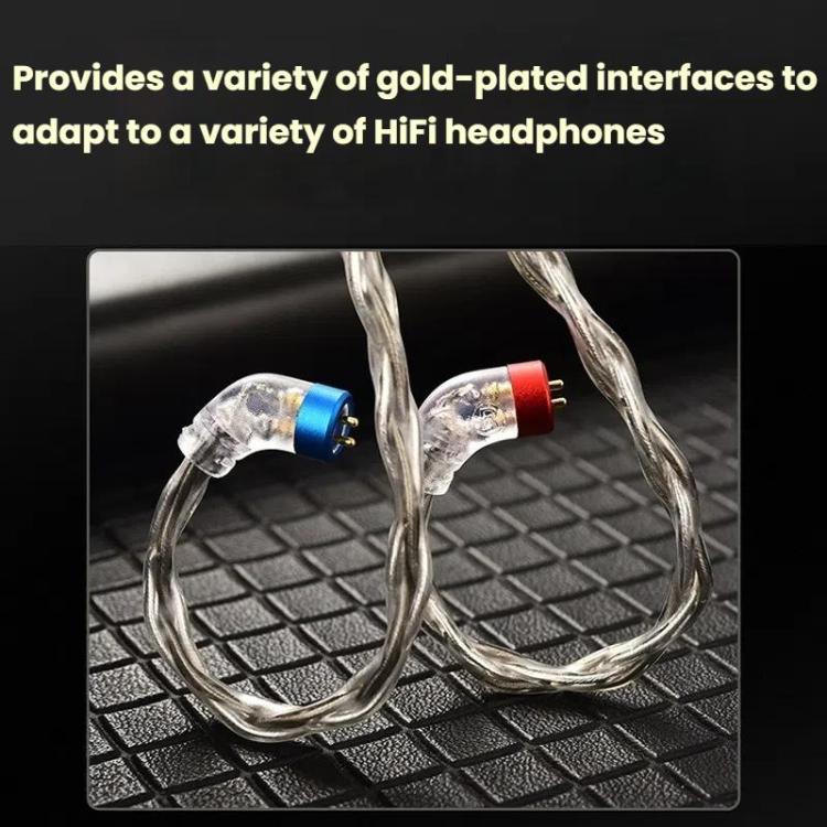 CVJ TS800 Eight Strands Copper Silver Plated Interchangeable Audio Plugs Headphone Upgrade Cable, Style: Type-C 0.75mm by CVJ