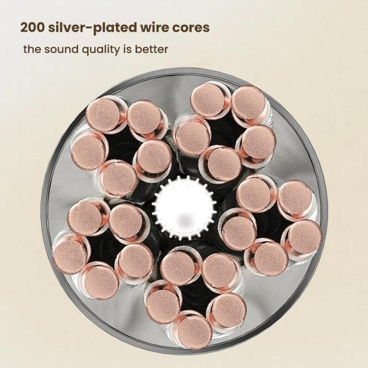 CVJ TS800 Eight Strands Copper Silver Plated Interchangeable Audio Plugs Headphone Upgrade Cable, Style: 4.4mm MMCX by CVJ