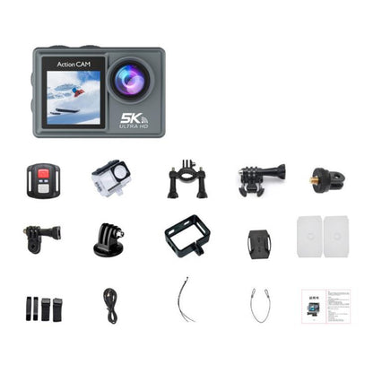 M40TR With Touch Screen + Remote Control 5K Action Camera Anti-Shake Outdoor HD Shooting Cycling Recorder Under Dive Camera by bashfashion