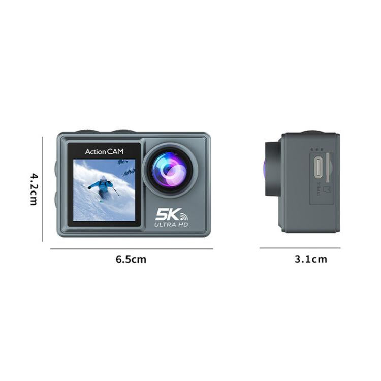 M40TRW With Touch Screen + Remote Control + Microphone 5K Action Camera Anti-Shake Outdoor HD Shooting Cycling Recorder Under Dive Camera by bashfashion