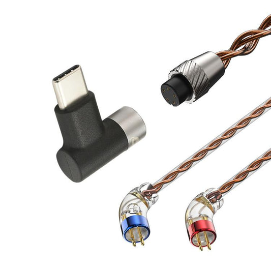 CVJ VS400 Interchangeable Audio Plug Oxygen-Free Copper Headphone Upgrade Cable, Style: Type-C 0.78mm by CVJ