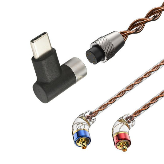 CVJ VS400 Interchangeable Audio Plug Oxygen-Free Copper Headphone Upgrade Cable, Style: Type-C MMCX by CVJ