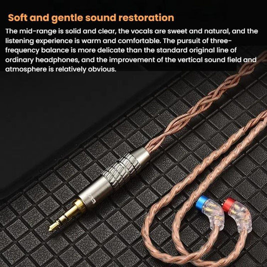 CVJ VS400 Interchangeable Audio Plug Oxygen-Free Copper Headphone Upgrade Cable, Style: 4.4mm 0.78mm by CVJ