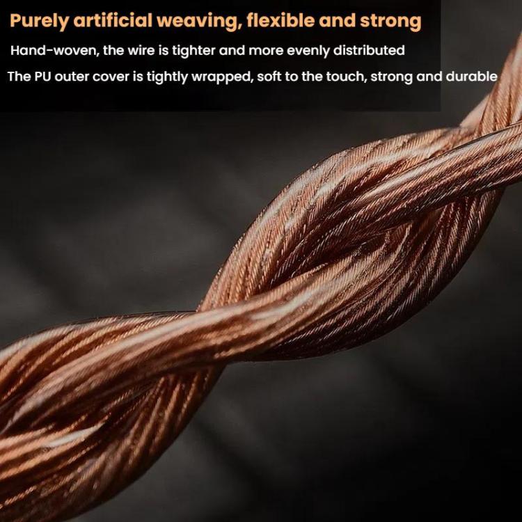 CVJ VS400 Interchangeable Audio Plug Oxygen-Free Copper Headphone Upgrade Cable, Style: Type-C MMCX by CVJ