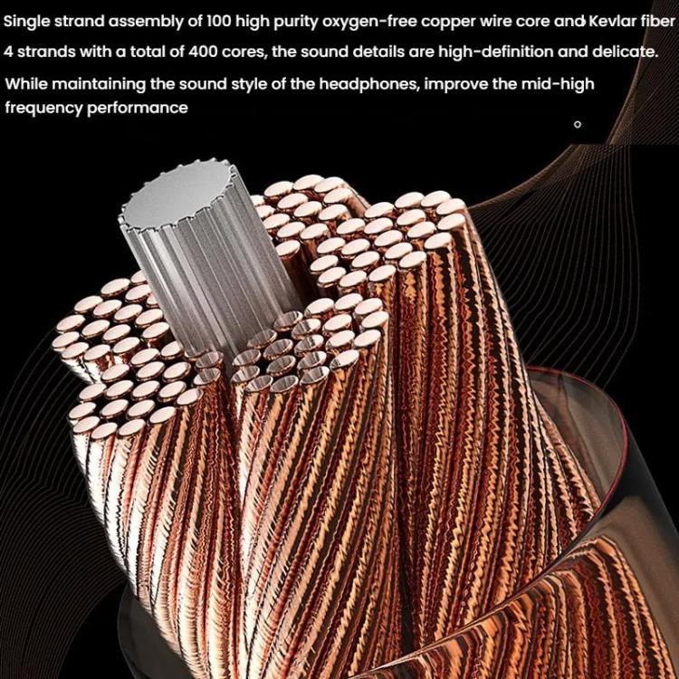 CVJ VS400 Interchangeable Audio Plug Oxygen-Free Copper Headphone Upgrade Cable, Style: 4.4mm MMCX by CVJ