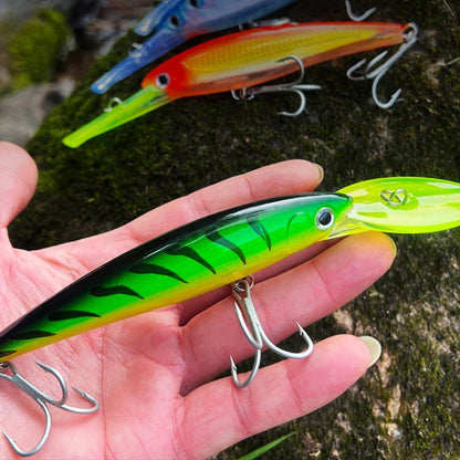 PROBEROS DW627 Long-Distance Casting Large Minnow Lure Fishing Bionic Bait, Style: C(22.5cm/75g) by PROBEROS