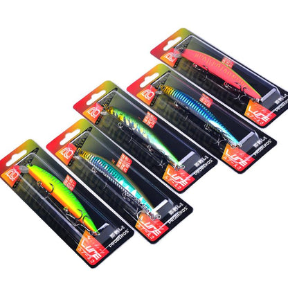 PROBEROS DW622 12.5cm-16g Submerged Minnow Lure All-Purpose Sea Fishing Plastic Bionic Hard Bait(D) by PROBEROS