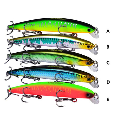 PROBEROS DW622 12.5cm-16g Submerged Minnow Lure All-Purpose Sea Fishing Plastic Bionic Hard Bait(A) by PROBEROS