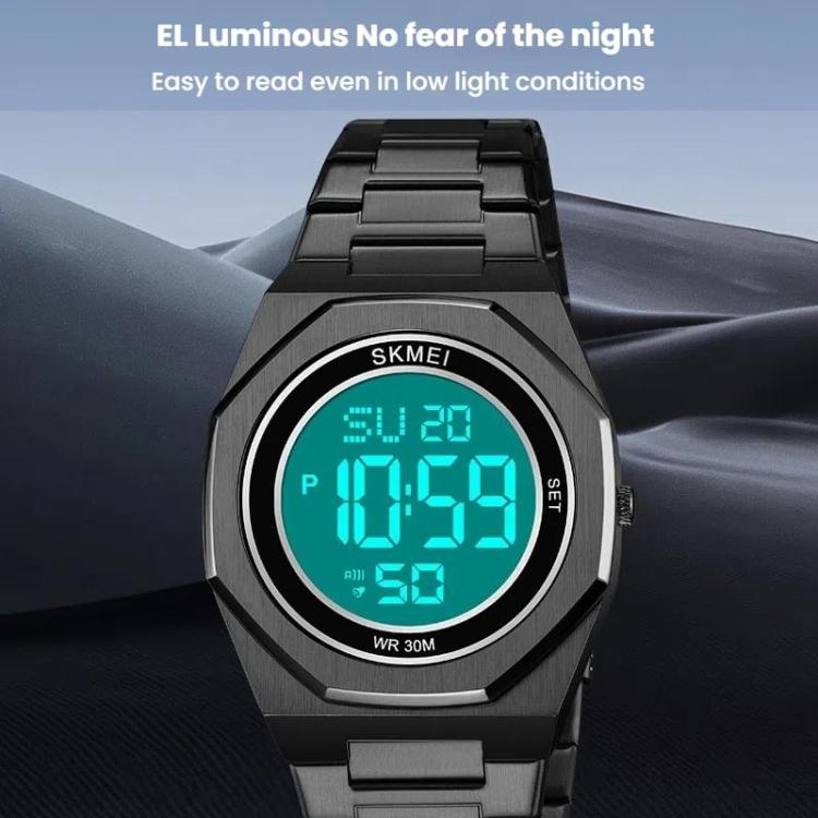 SKMEI 2479 Men Business Casual Multi-Function Chronograph Electronic Watch(Gold) by SKMEI