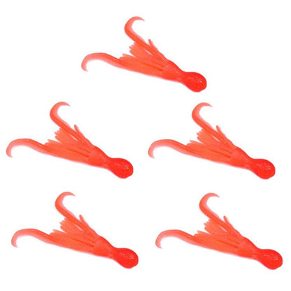 5pcs / Pack PROBEROS DW6123 10cm-4.8g Simulated Squid Soft Bait Sea Fishing Octopus False Lure(B) by PROBEROS