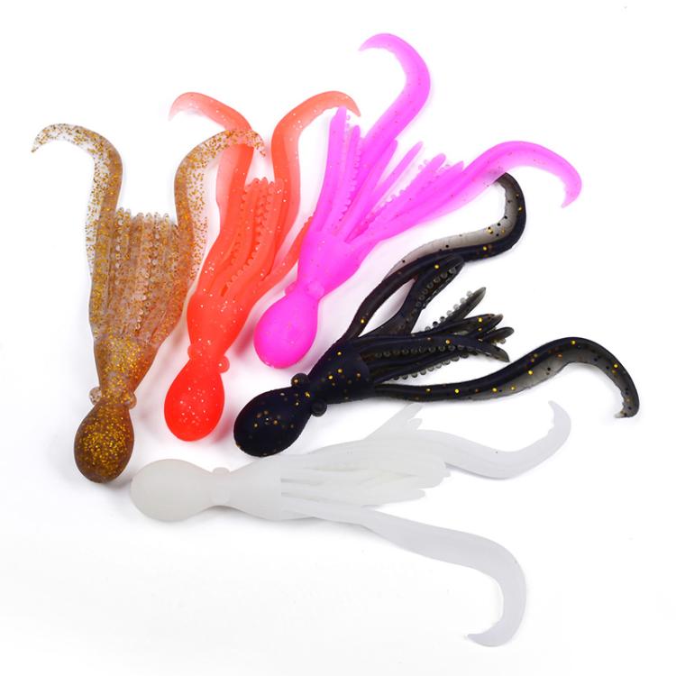 5pcs / Pack PROBEROS DW6123 10cm-4.8g Simulated Squid Soft Bait Sea Fishing Octopus False Lure(A) by PROBEROS