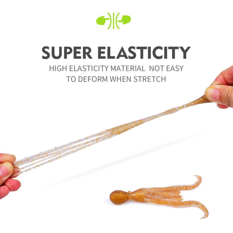 5pcs / Pack PROBEROS DW6123 10cm-4.8g Simulated Squid Soft Bait Sea Fishing Octopus False Lure(D) by PROBEROS