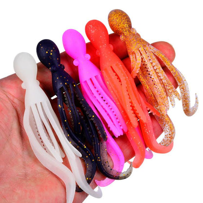 5pcs / Pack PROBEROS DW6123 10cm-4.8g Simulated Squid Soft Bait Sea Fishing Octopus False Lure(A) by PROBEROS