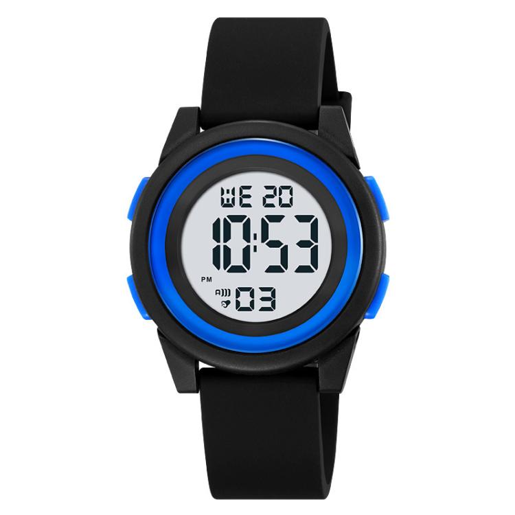 SKMEI 2429 Youth Electronic Watch Simple Outdoor Sports Watch(Black Blue) by SKMEI
