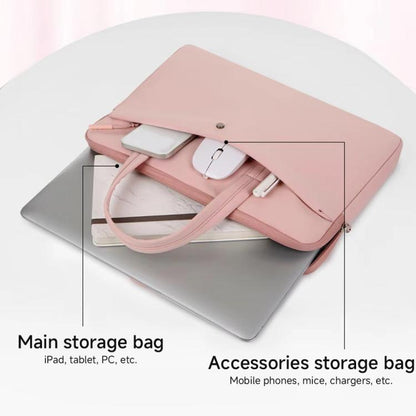 14-14.6inch Universal Laptop Bag Briefcase Women Multifunctional Shockproof Computer Bag, Color: Pink by bashfashion