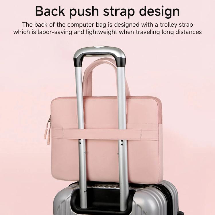 15-15.6inch Universal Laptop Bag Briefcase Multifunctional Shockproof Computer Bag, Color: Pink by bashfashion