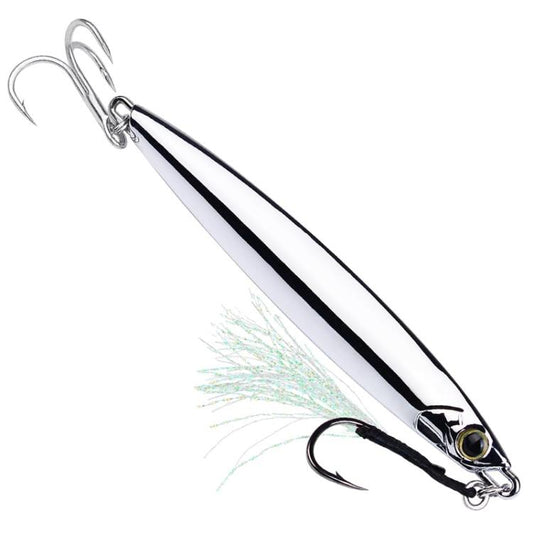 15g PROBEROS LF144 Zinc Alloy Lure Long-Distance Casting Fast-Draw Spanish Mackerel Mirror Bait(Silver) by PROBEROS