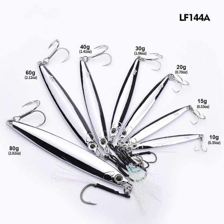 15g PROBEROS LF144 Zinc Alloy Lure Long-Distance Casting Fast-Draw Spanish Mackerel Mirror Bait(Silver) by PROBEROS