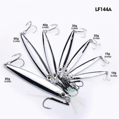 15g PROBEROS LF144 Zinc Alloy Lure Long-Distance Casting Fast-Draw Spanish Mackerel Mirror Bait(Silver) by PROBEROS