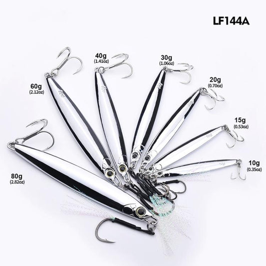 40g PROBEROS LF144 Zinc Alloy Lure Long-Distance Casting Fast-Draw Spanish Mackerel Mirror Bait(Silver) by PROBEROS