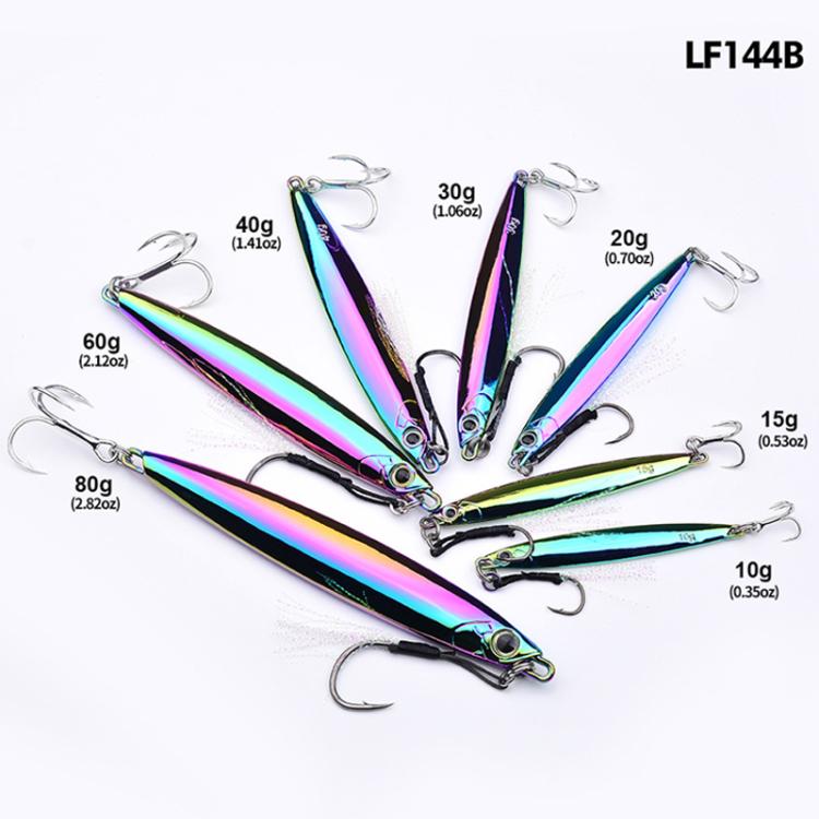 60g PROBEROS LF144 Zinc Alloy Lure Long-Distance Casting Fast-Draw Spanish Mackerel Mirror Bait(Colorful) by PROBEROS