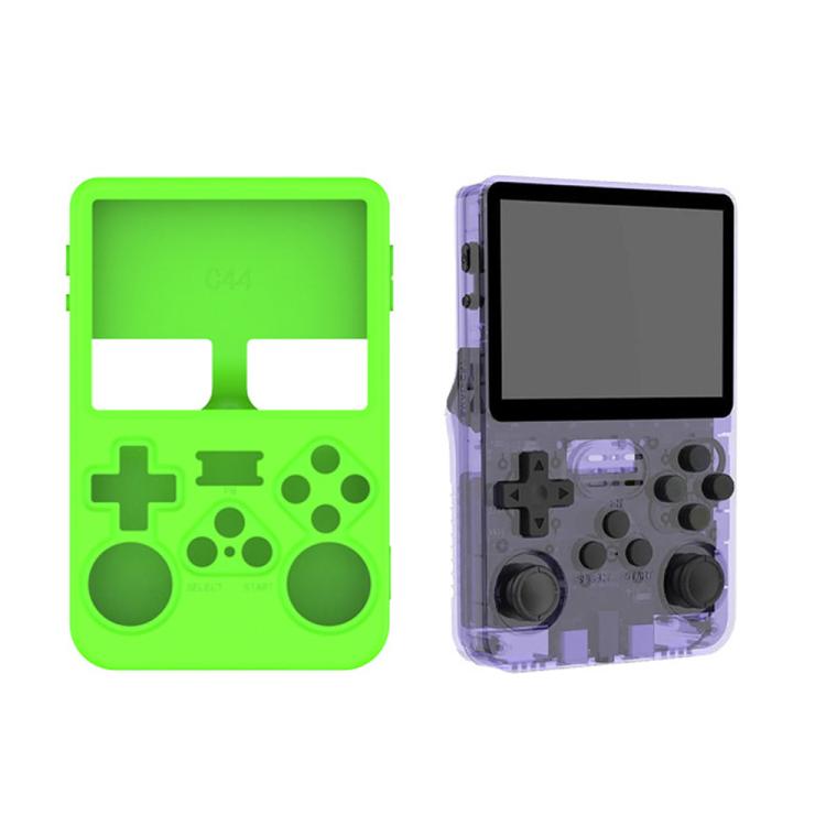 For ANBERNIC R36S Handheld Game Consoles Dustproof Silicone Protective Cover(Luminous Green) by bashfashion