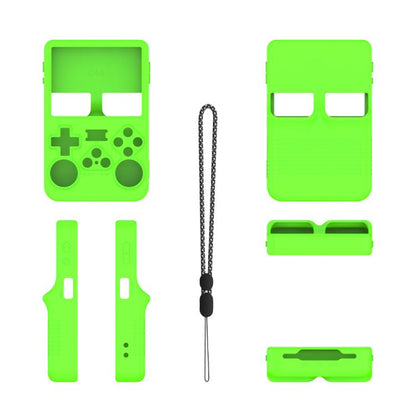 For ANBERNIC R36S Handheld Game Consoles Dustproof Silicone Protective Cover(Luminous Green) by bashfashion