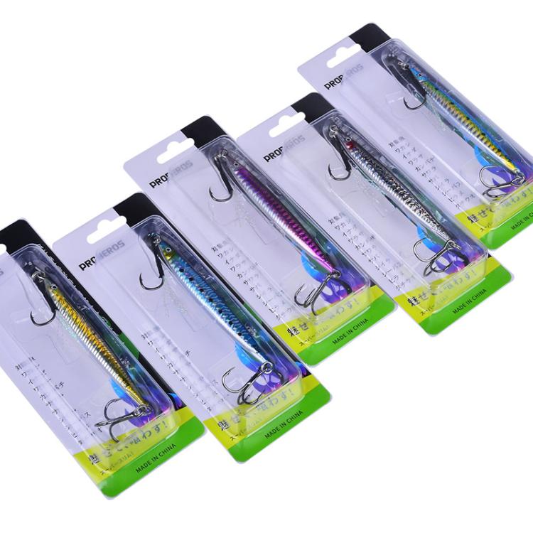 45G PROBEROS LF151 Long-Distance Casting Sinking Lure 3D Fast-Draw Sea Fishing Mackerel Hook(D) by PROBEROS