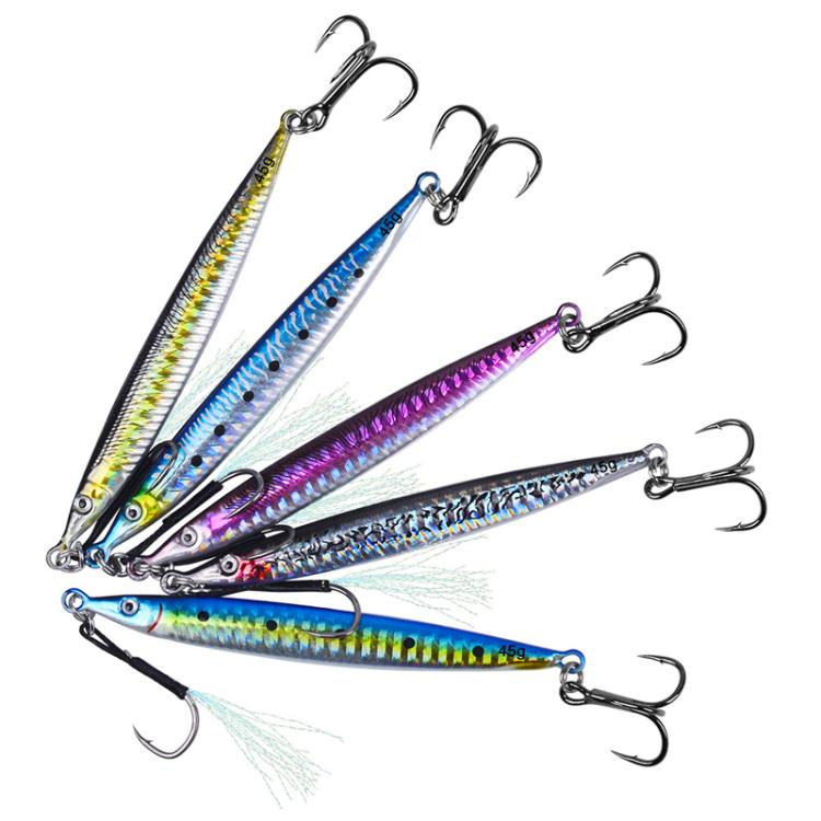 28G PROBEROS LF151 Long-Distance Casting Sinking Lure 3D Fast-Draw Sea Fishing Mackerel Hook(A) by PROBEROS