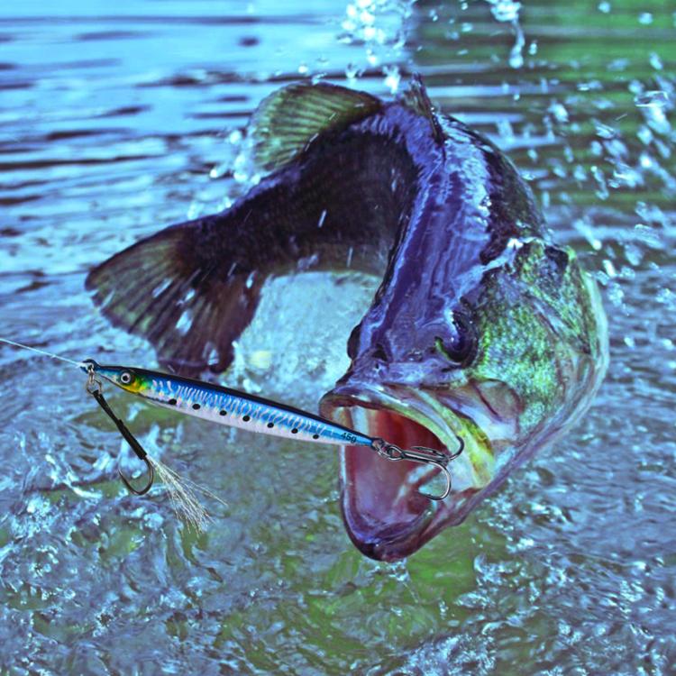 14G PROBEROS LF151 Long-Distance Casting Sinking Lure 3D Fast-Draw Sea Fishing Mackerel Hook(A) by PROBEROS