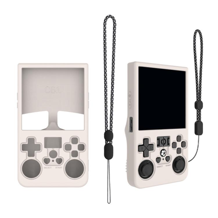 For R36 MAX Handheld Game Consoles Dustproof Silicone Protective Cover(Beige) by bashfashion