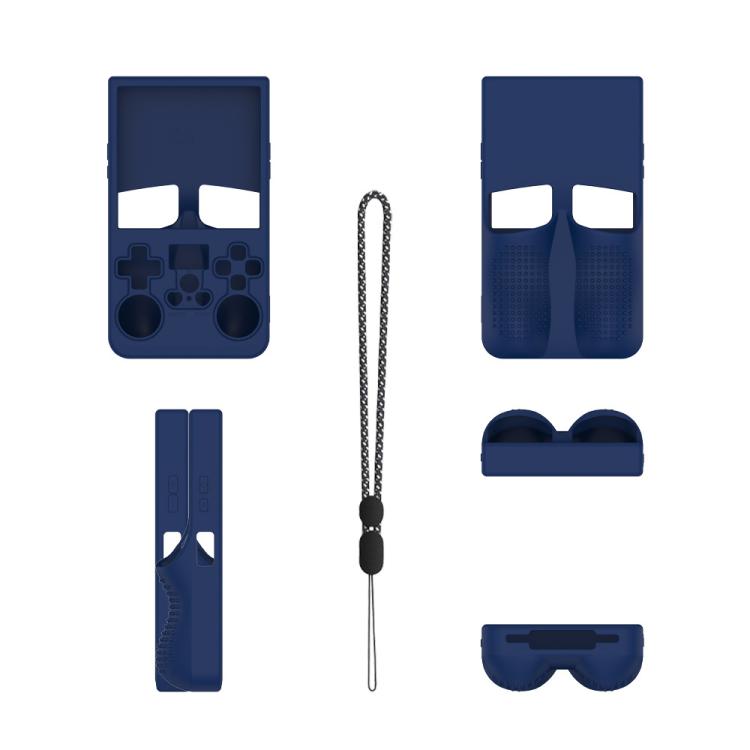 For R36 MAX Handheld Game Consoles Dustproof Silicone Protective Cover(Blue) by bashfashion